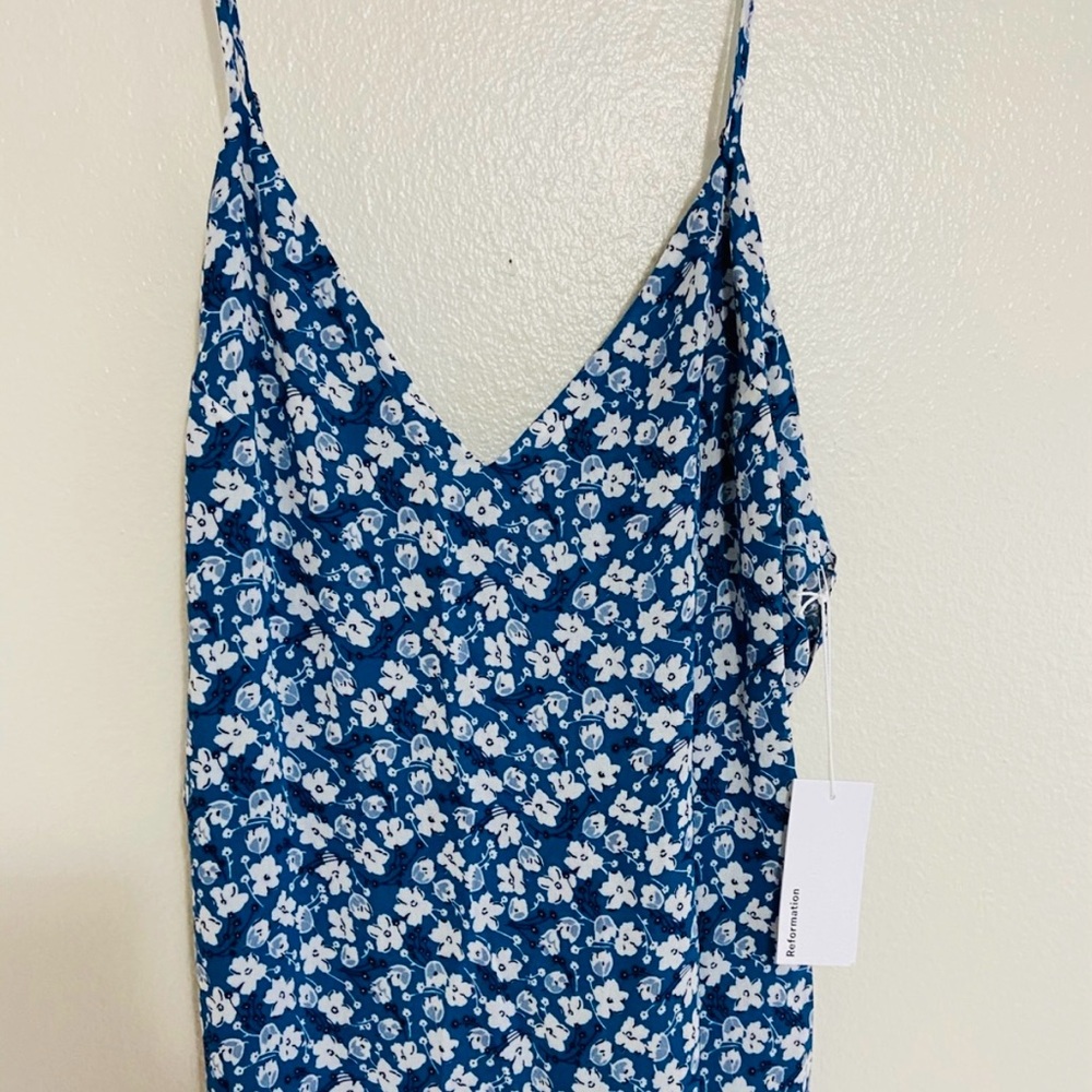 NWT Reformation Dietrich Midi Dress in Raquel - Picture 4 of 7